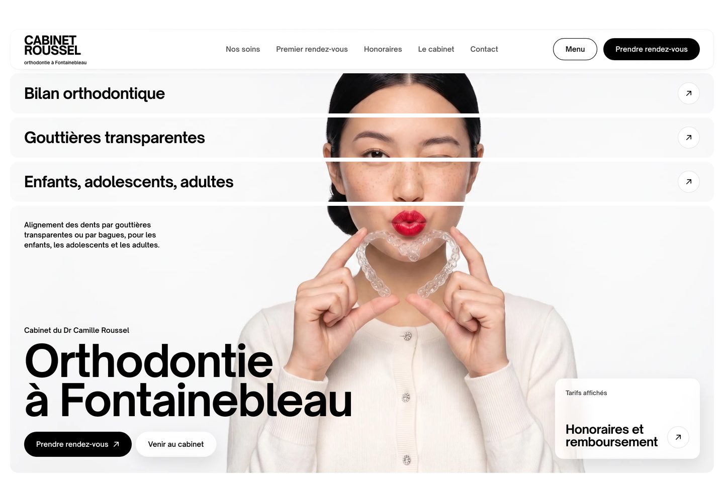 Orthodontie&nbsp;: Un site complet, en verre et en blocs